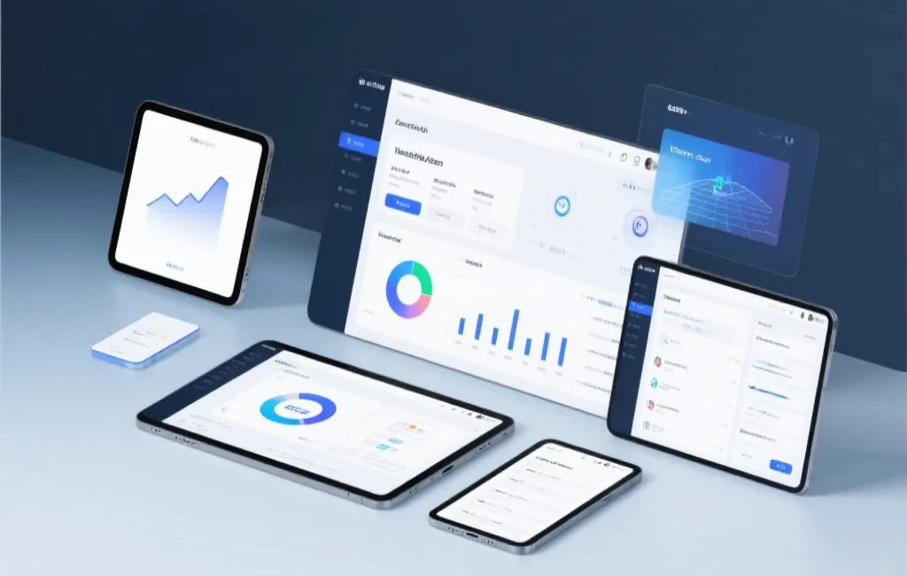 多终端适配的现代数据平台界面